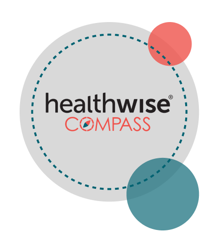Graphic showing Healthwise Compass digital health solution logo